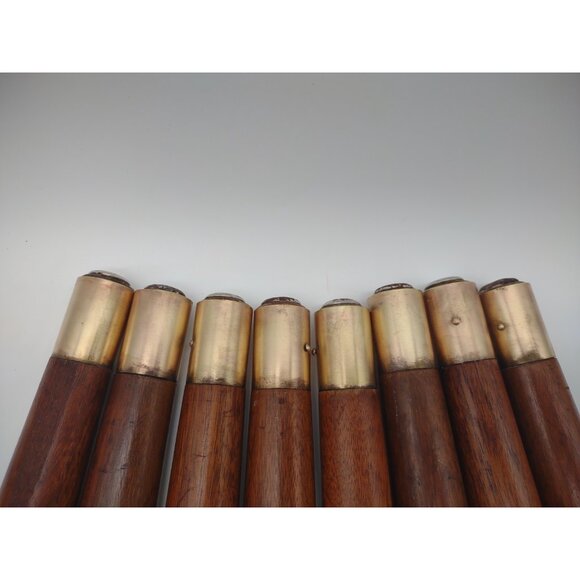 Vintage Set of 8 Mid Century Modern 11.75" Wood Tapered Coffee Table Legs, READ - Picture 7 of 17